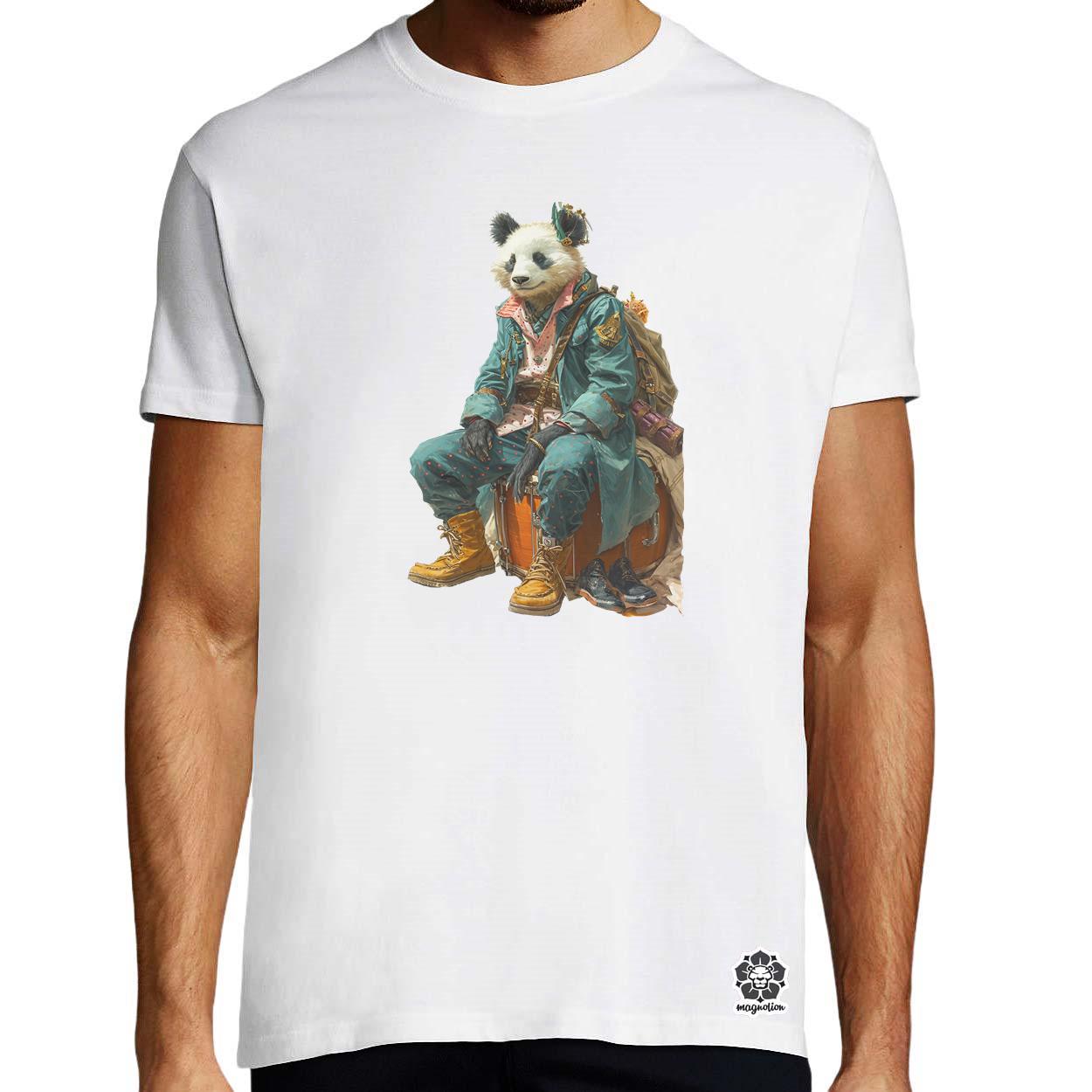 Antropromorf zenész panda v2 egyedi póló 