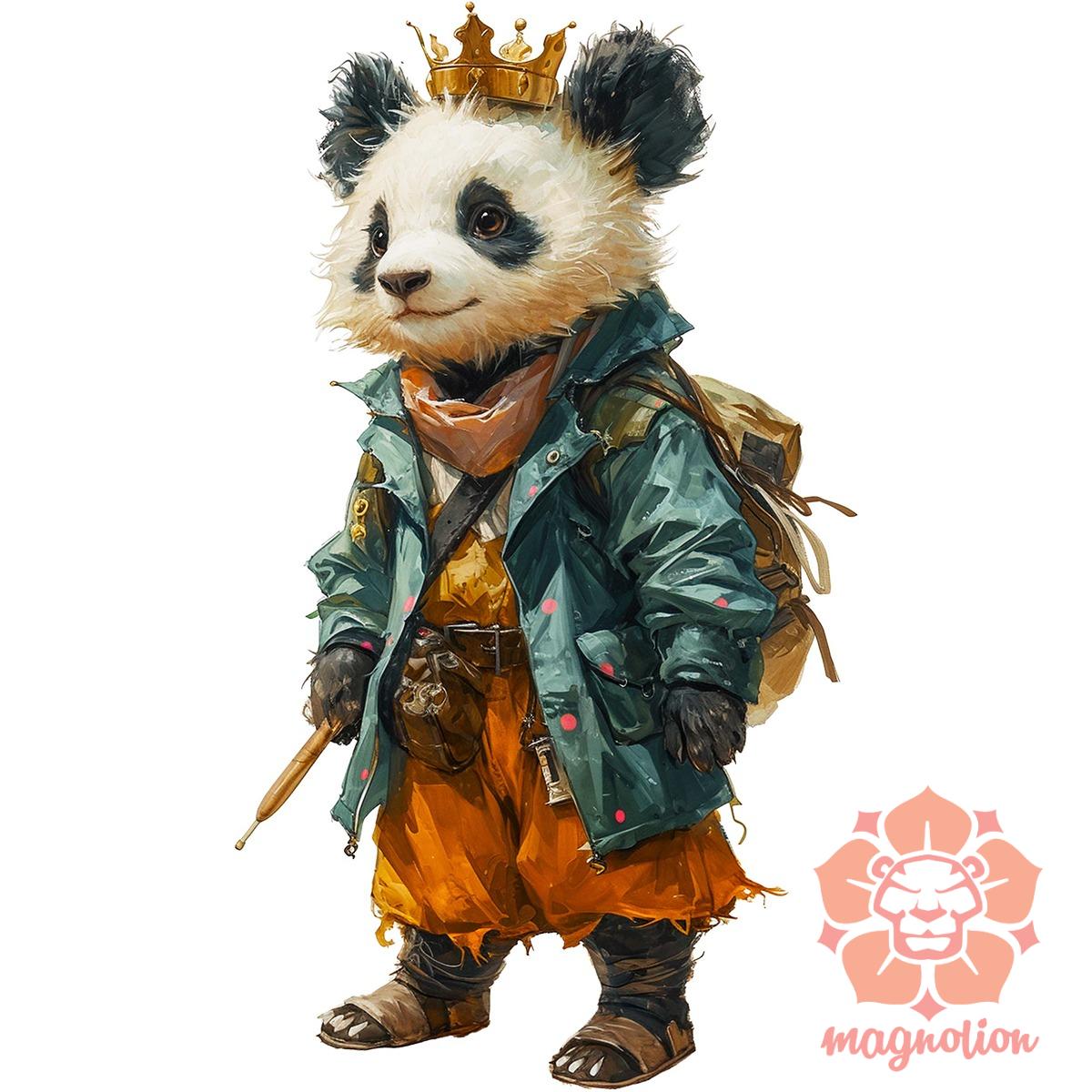 Antropromorf zenész panda v3 egyedi póló 