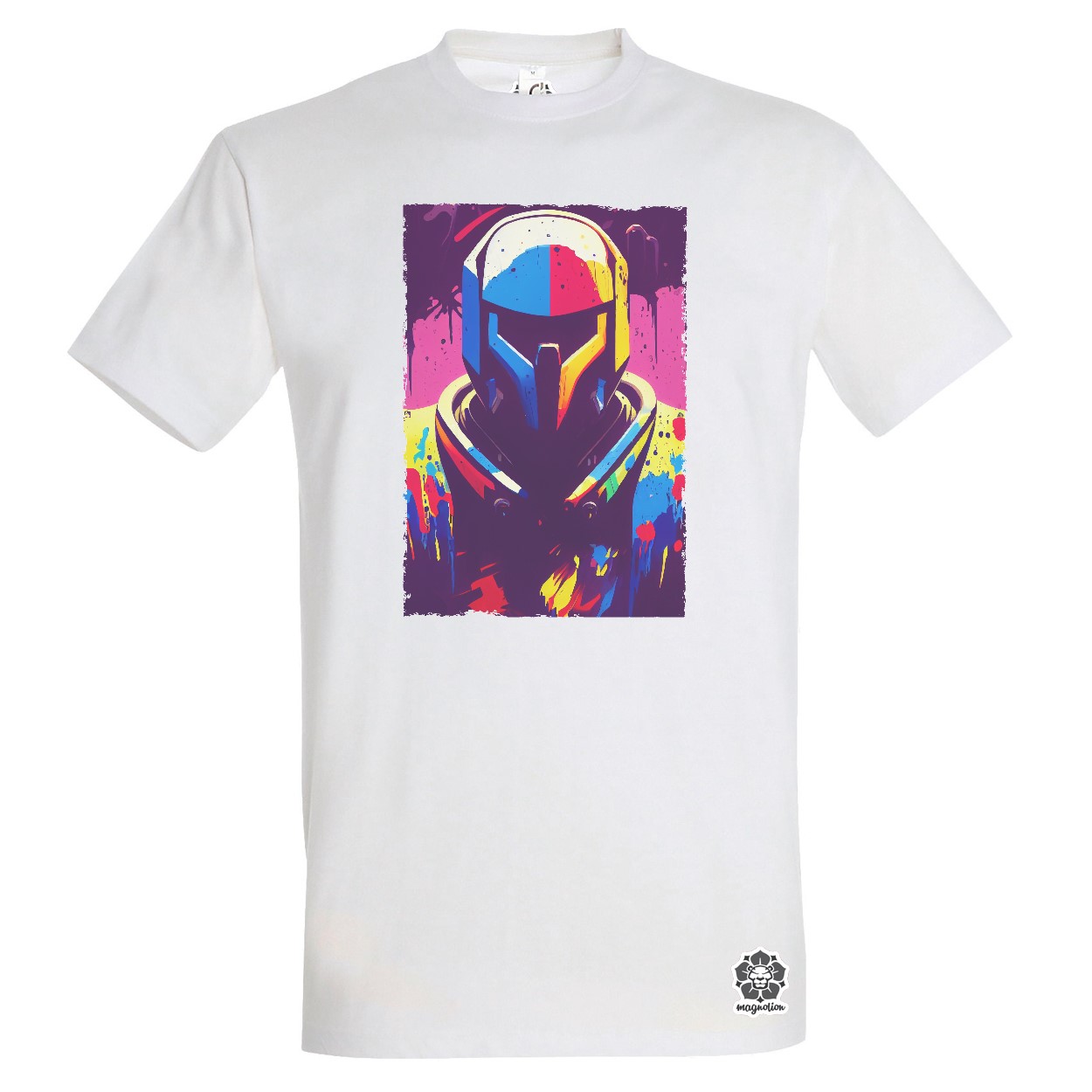 Elmosódott Mandalorian fanart egyedi póló 