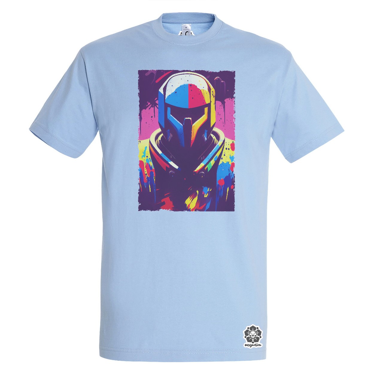 Elmosódott Mandalorian fanart egyedi póló 