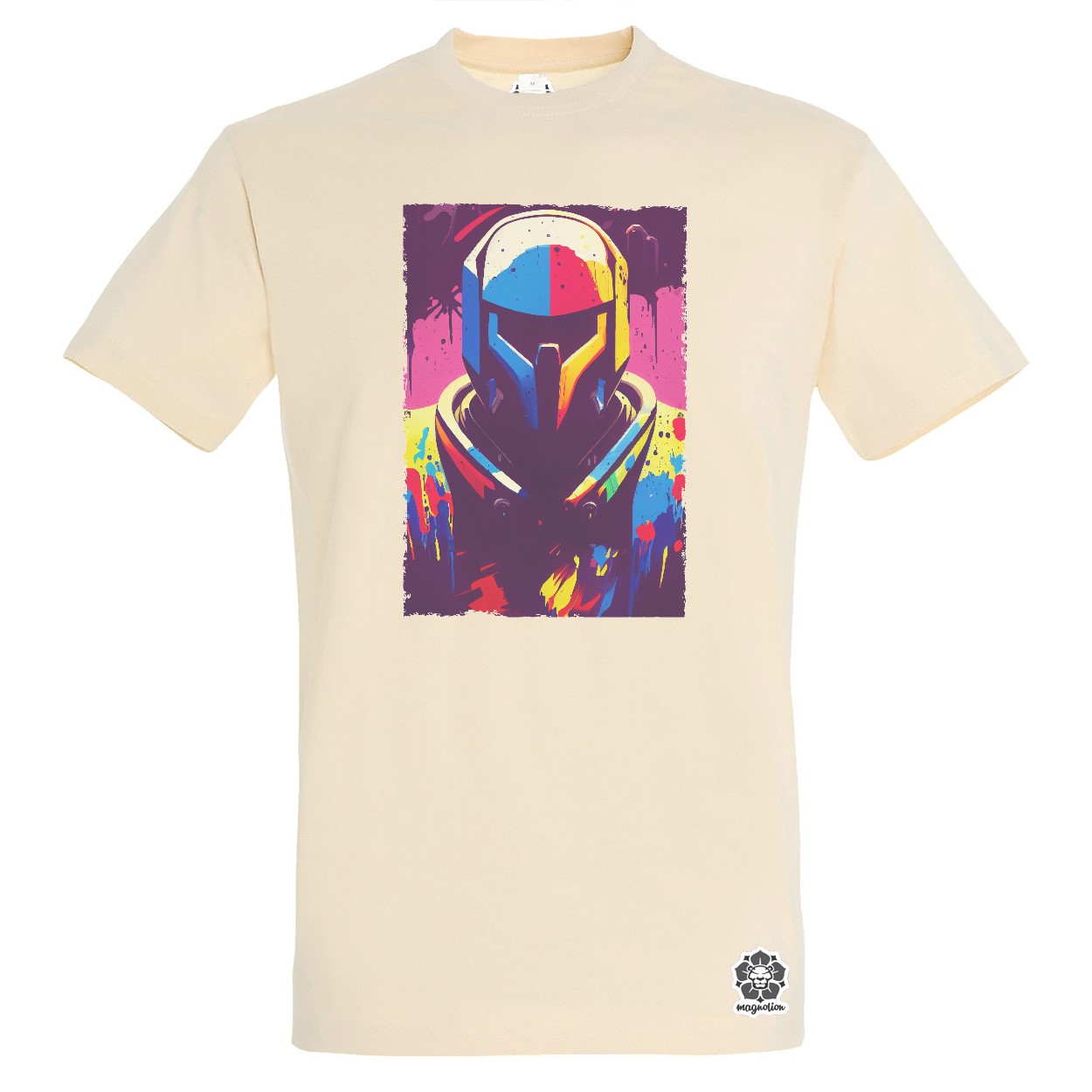 Elmosódott Mandalorian fanart egyedi póló 