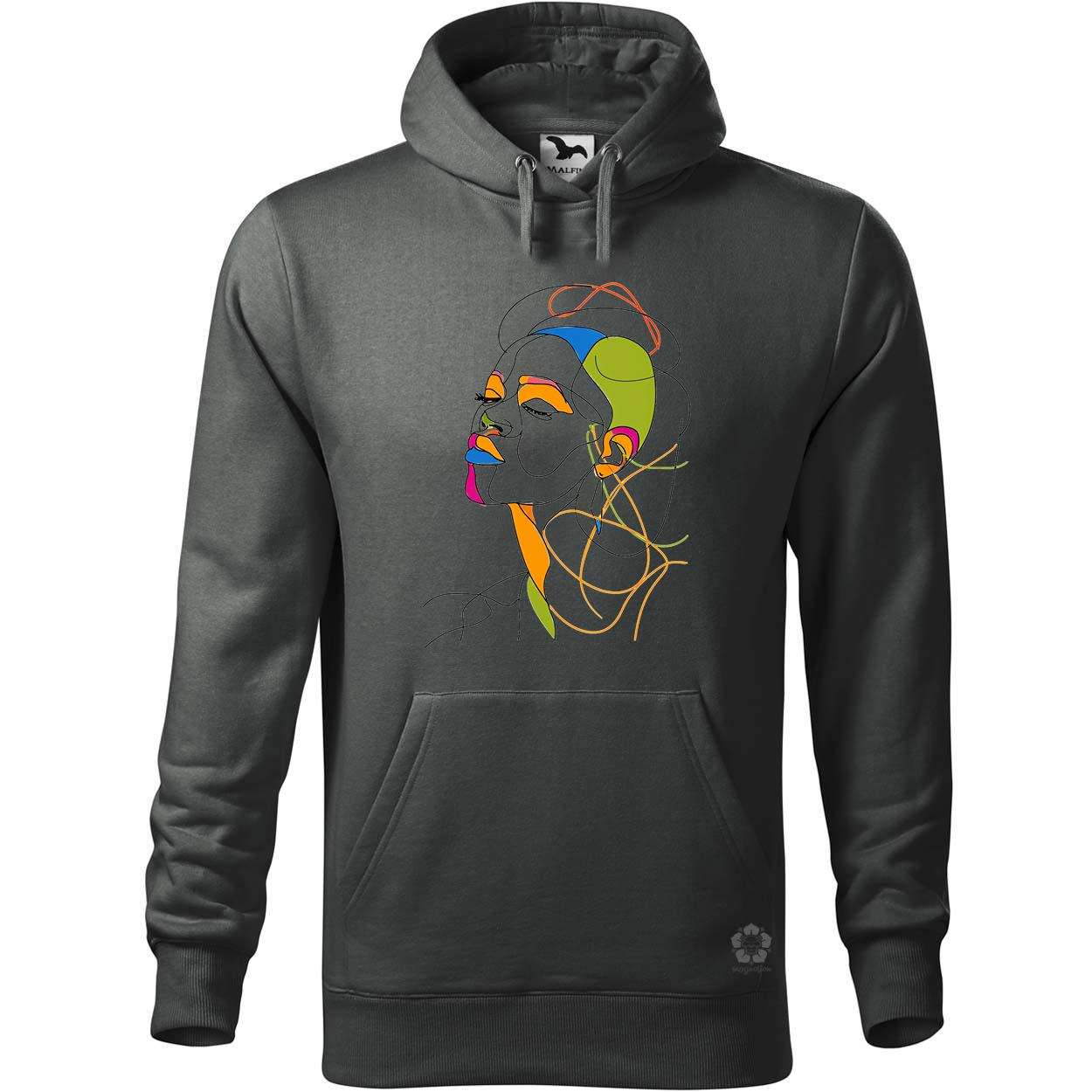 Afro nő rajz portré v1 egyedi  pulóver 