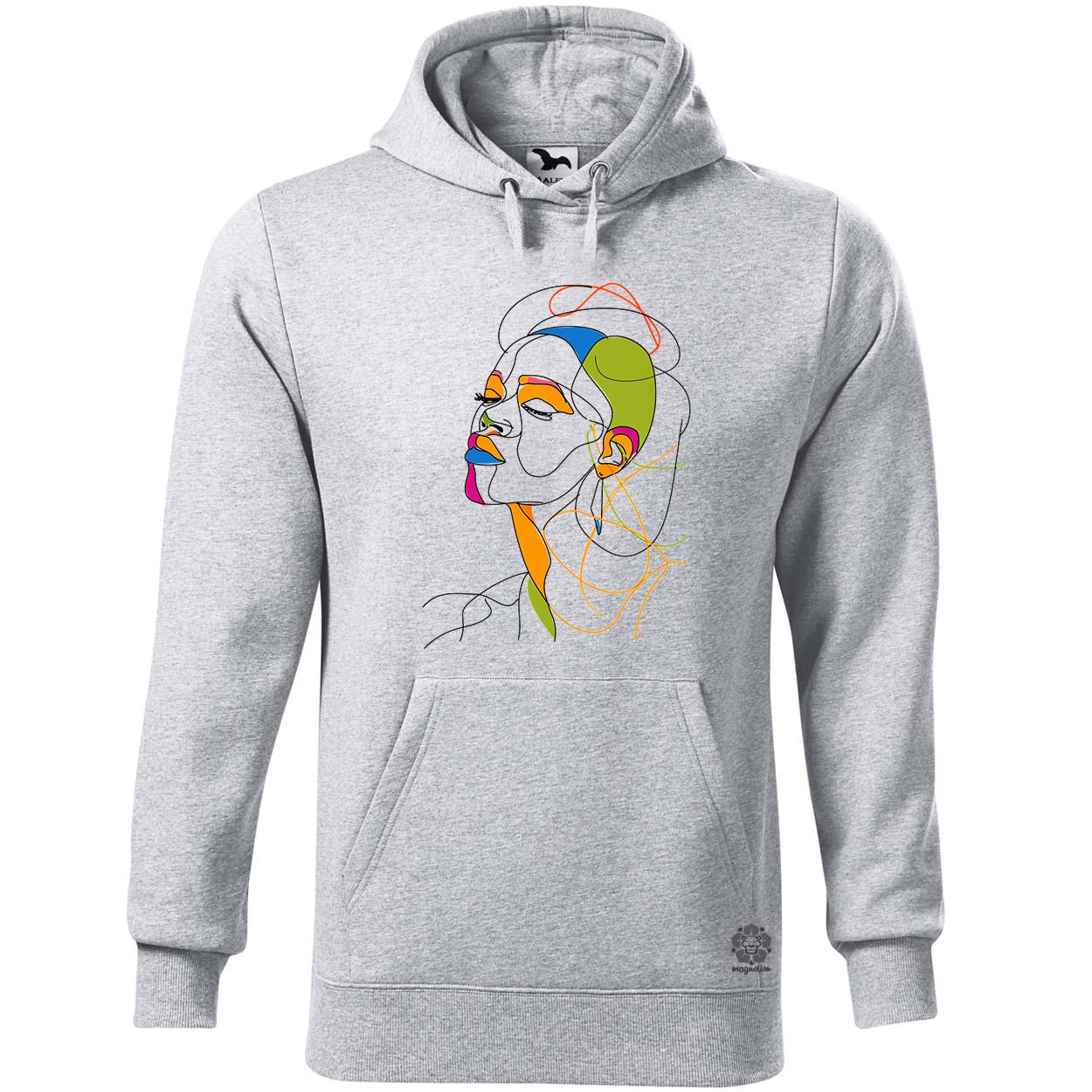 Afro nő rajz portré v1 egyedi  pulóver 