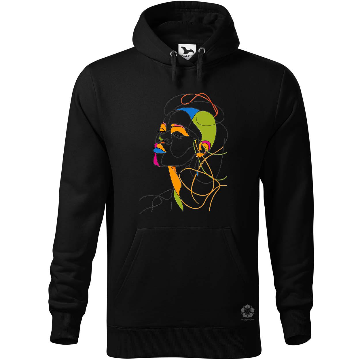 Afro nő rajz portré v1 egyedi  pulóver 