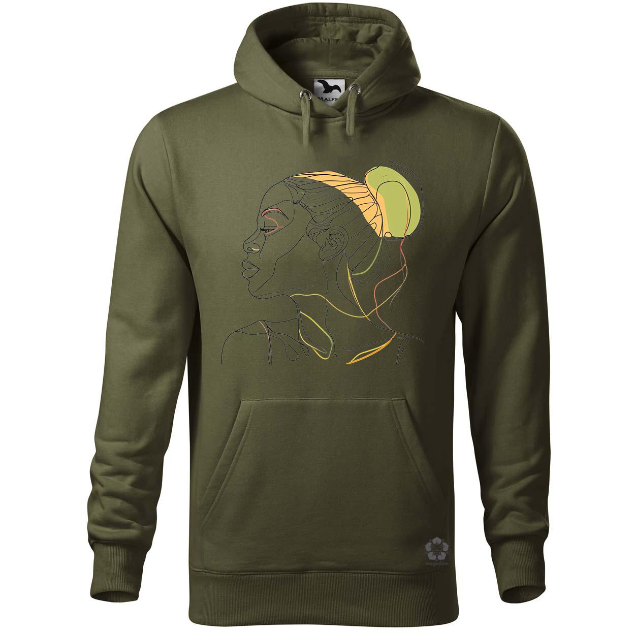 Afro nő rajz portré v2 egyedi  pulóver 