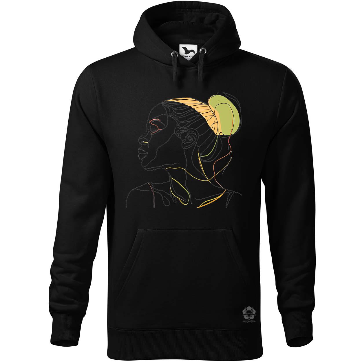 Afro nő rajz portré v2 egyedi  pulóver 