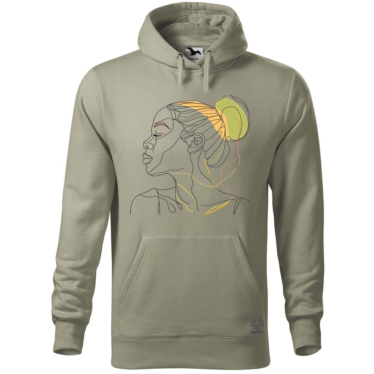Afro nő rajz portré v2 egyedi  pulóver 