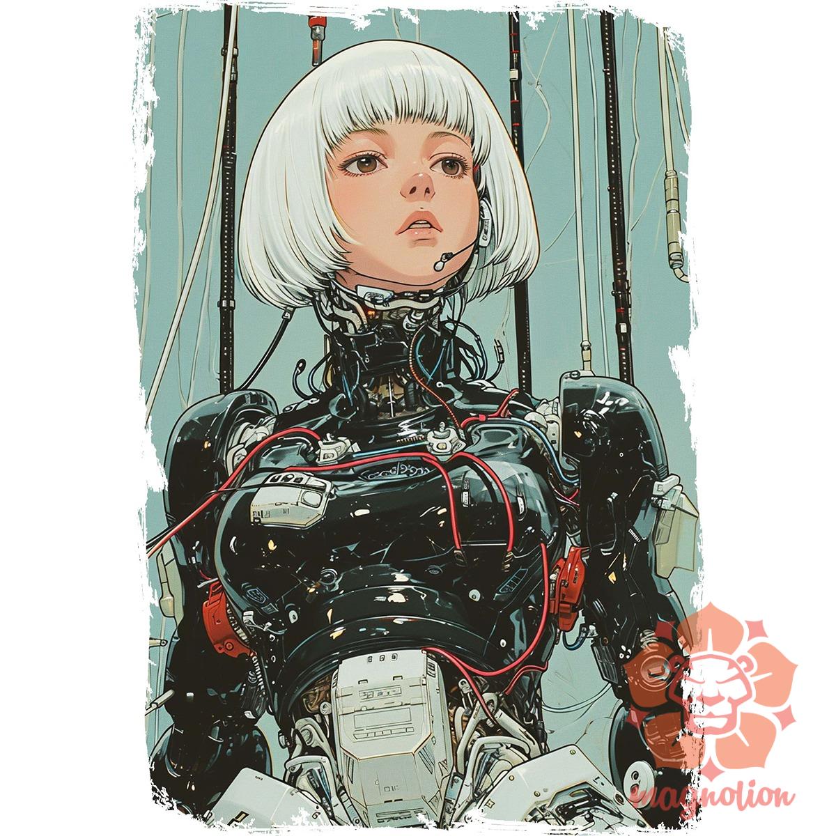 Anime kiborg lány v1 egyedi  pulóver 