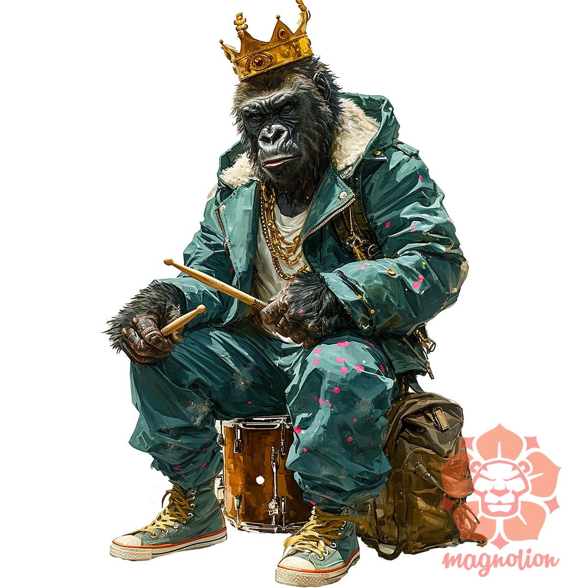 Antropromorf zenész gorilla v2 egyedi  pulóver 
