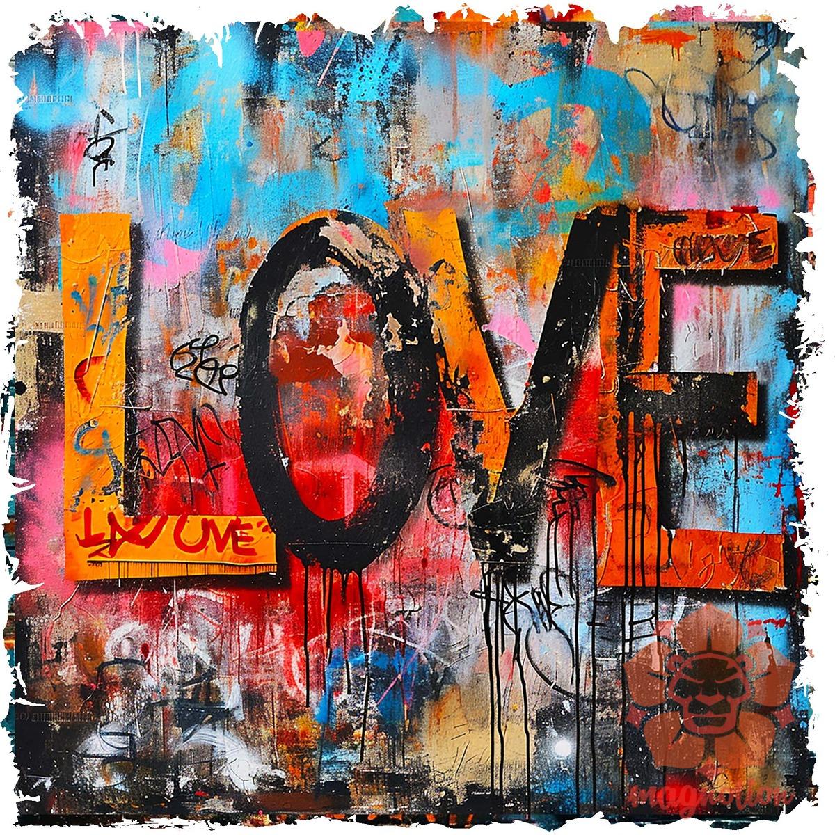 Graffiti LOVE v2 egyedi  pulóver 
