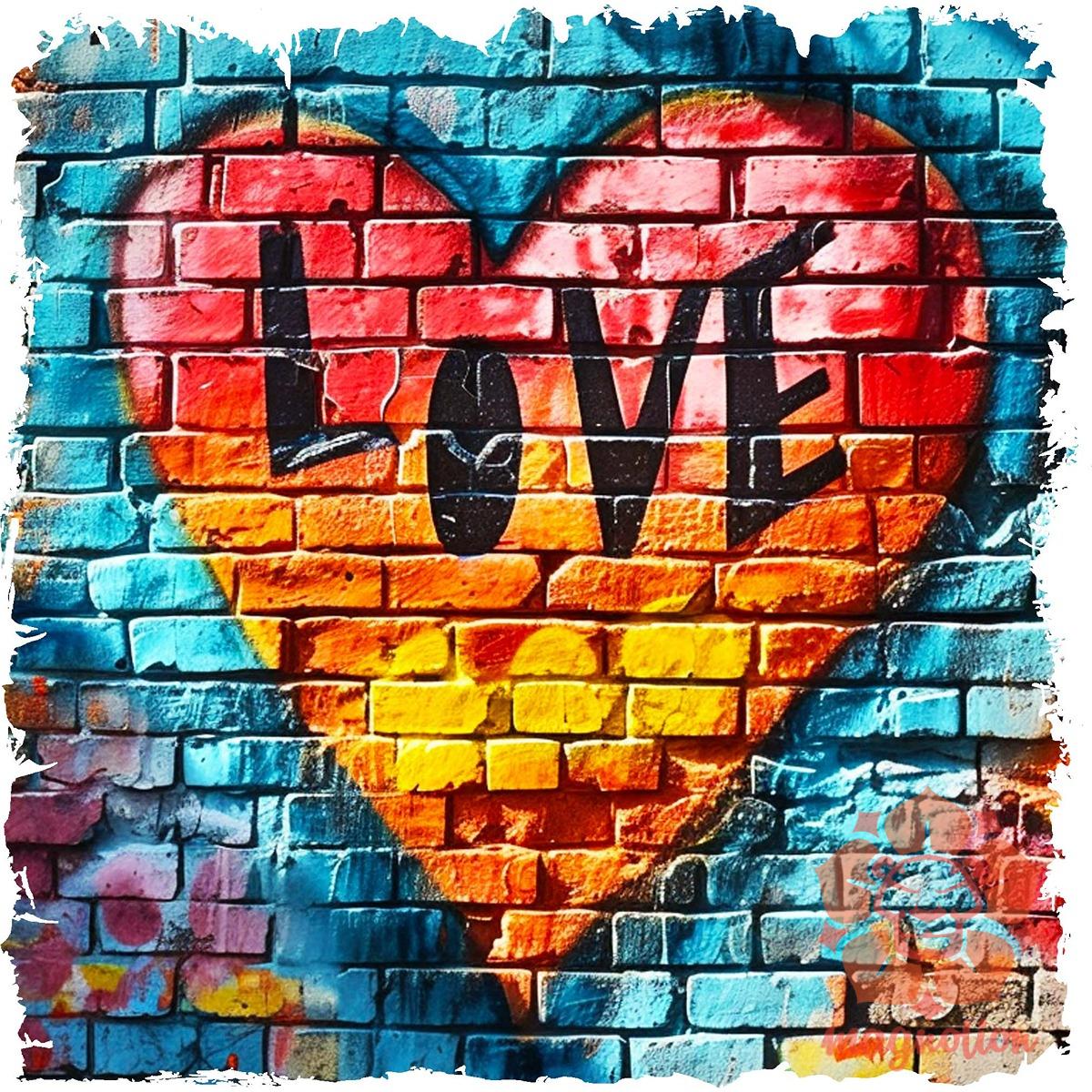 Graffiti LOVE v3 egyedi  pulóver 