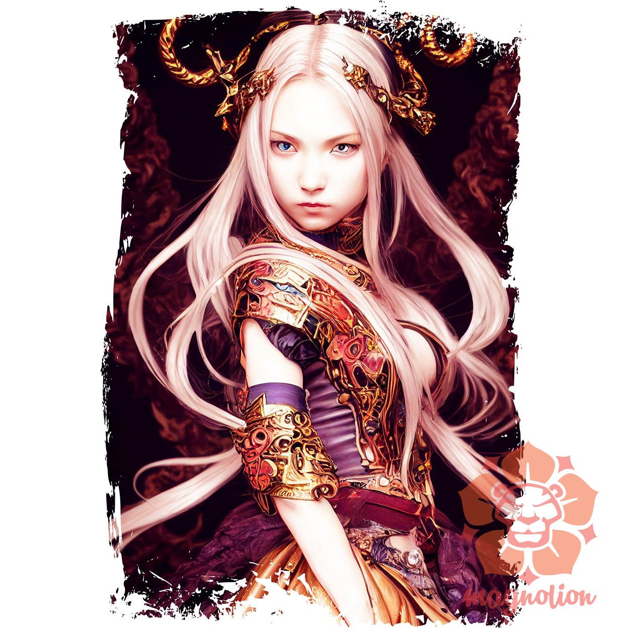 Anime fantasy lány egyedi póló 