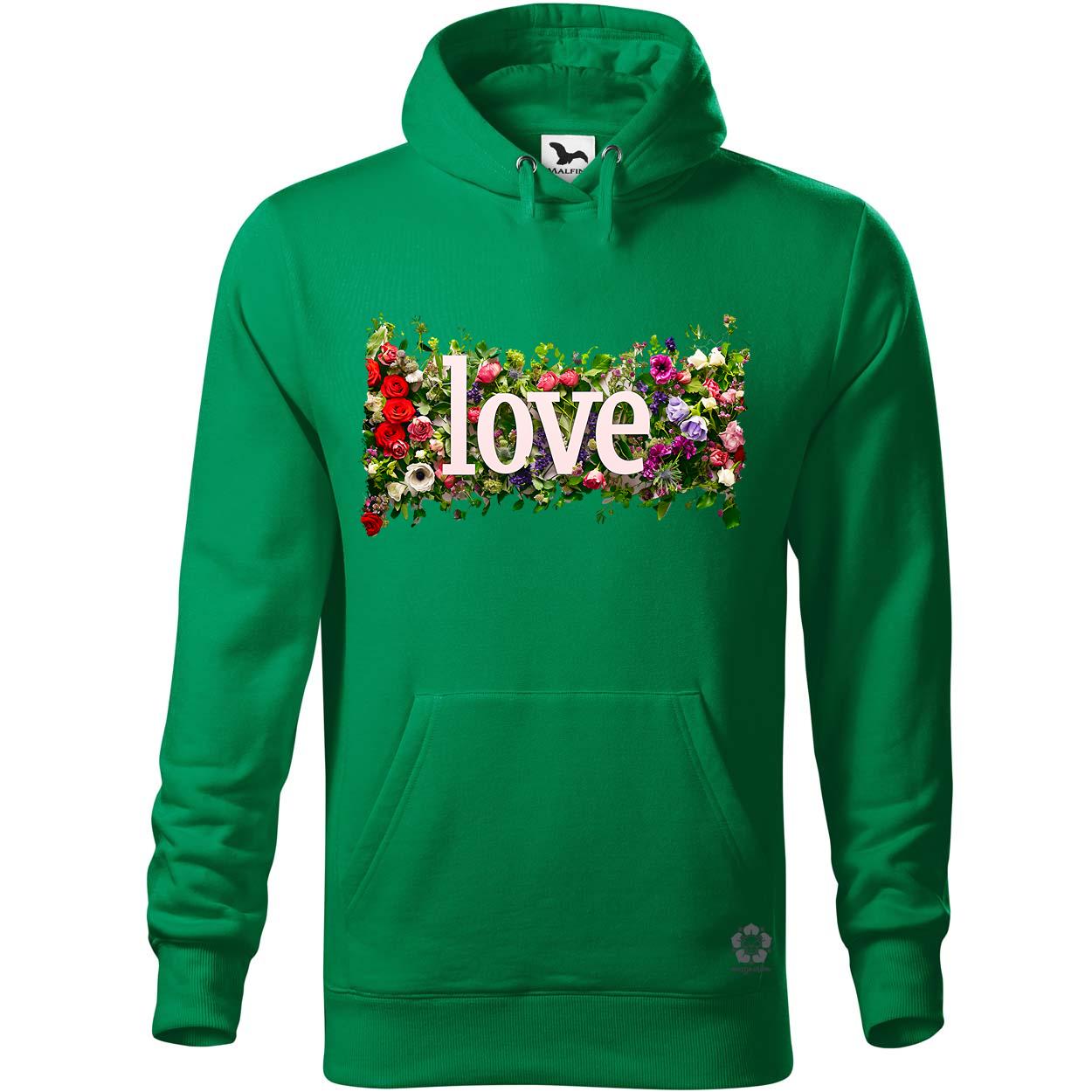 LOVE és virágok v1 egyedi  pulóver 
