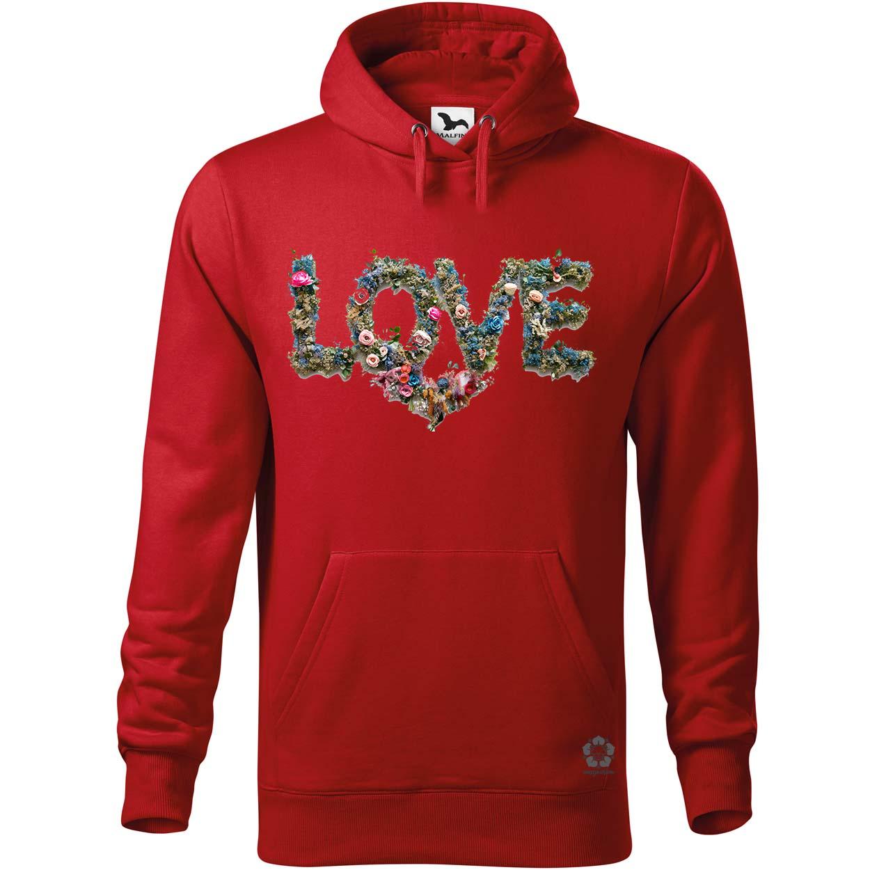 LOVE és virágok v2 egyedi  pulóver 