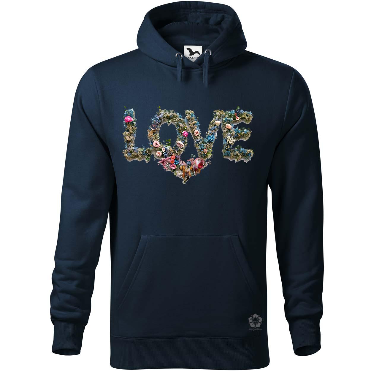 LOVE és virágok v2 egyedi  pulóver 