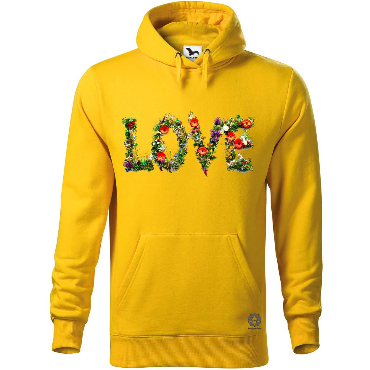 LOVE és virágok v3 egyedi  pulóver 
