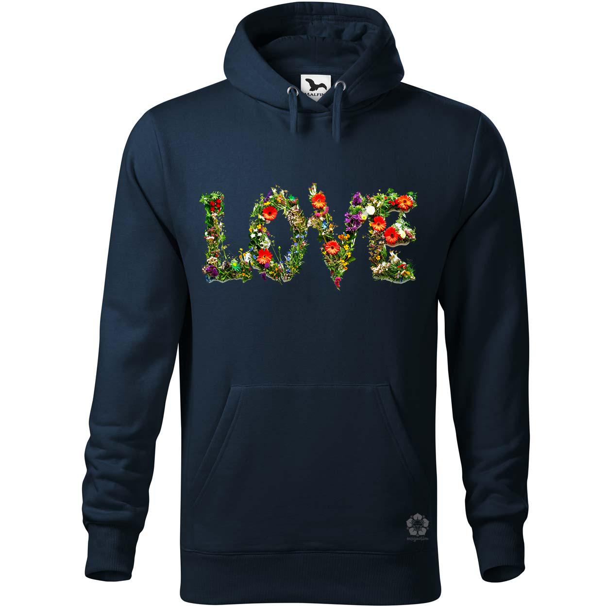 LOVE és virágok v3 egyedi  pulóver 