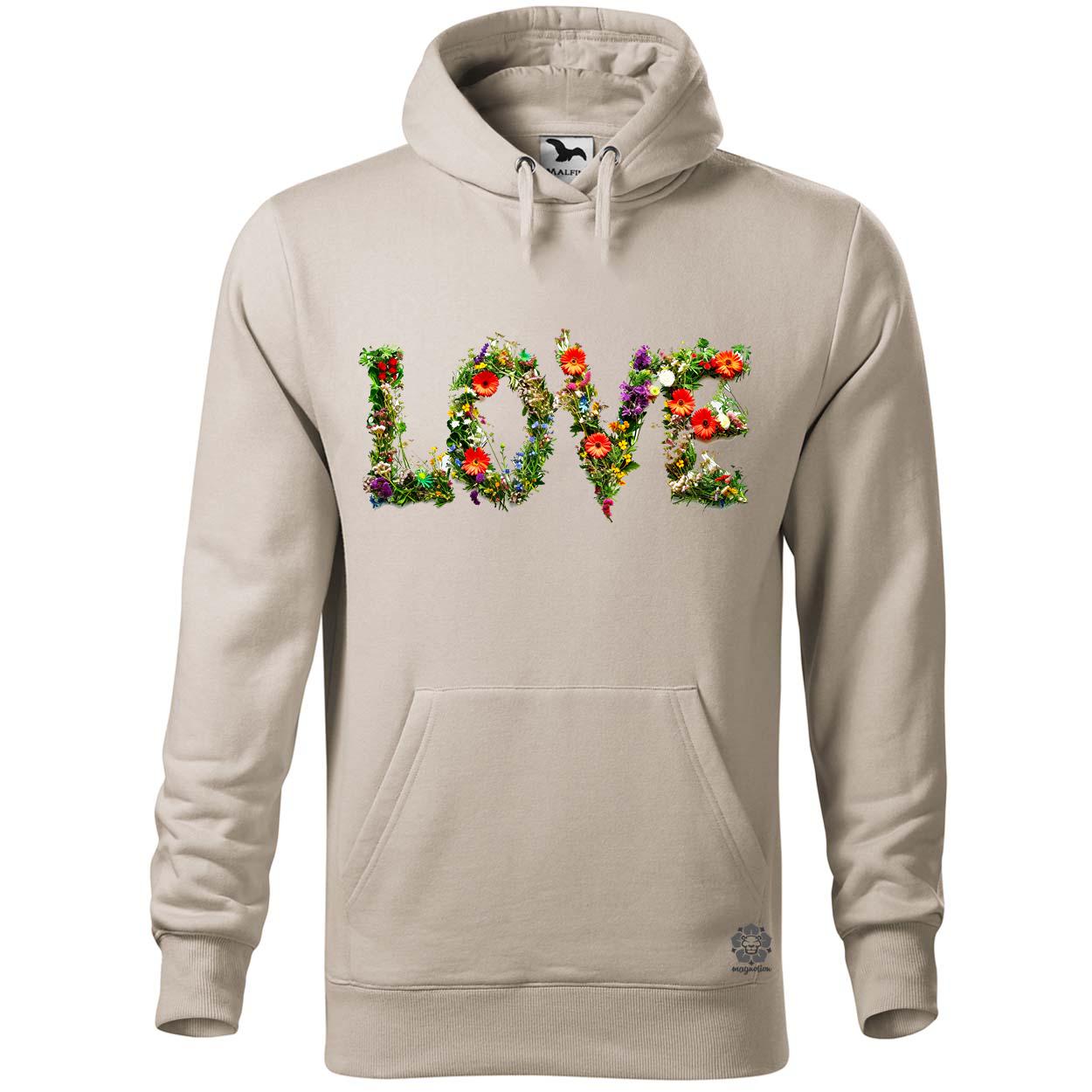 LOVE és virágok v3 egyedi  pulóver 
