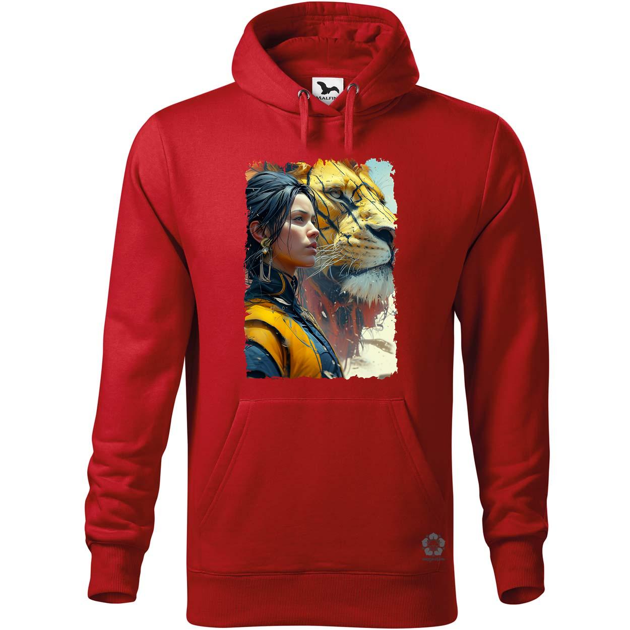 Nő és oroszlán v1 egyedi  pulóver 