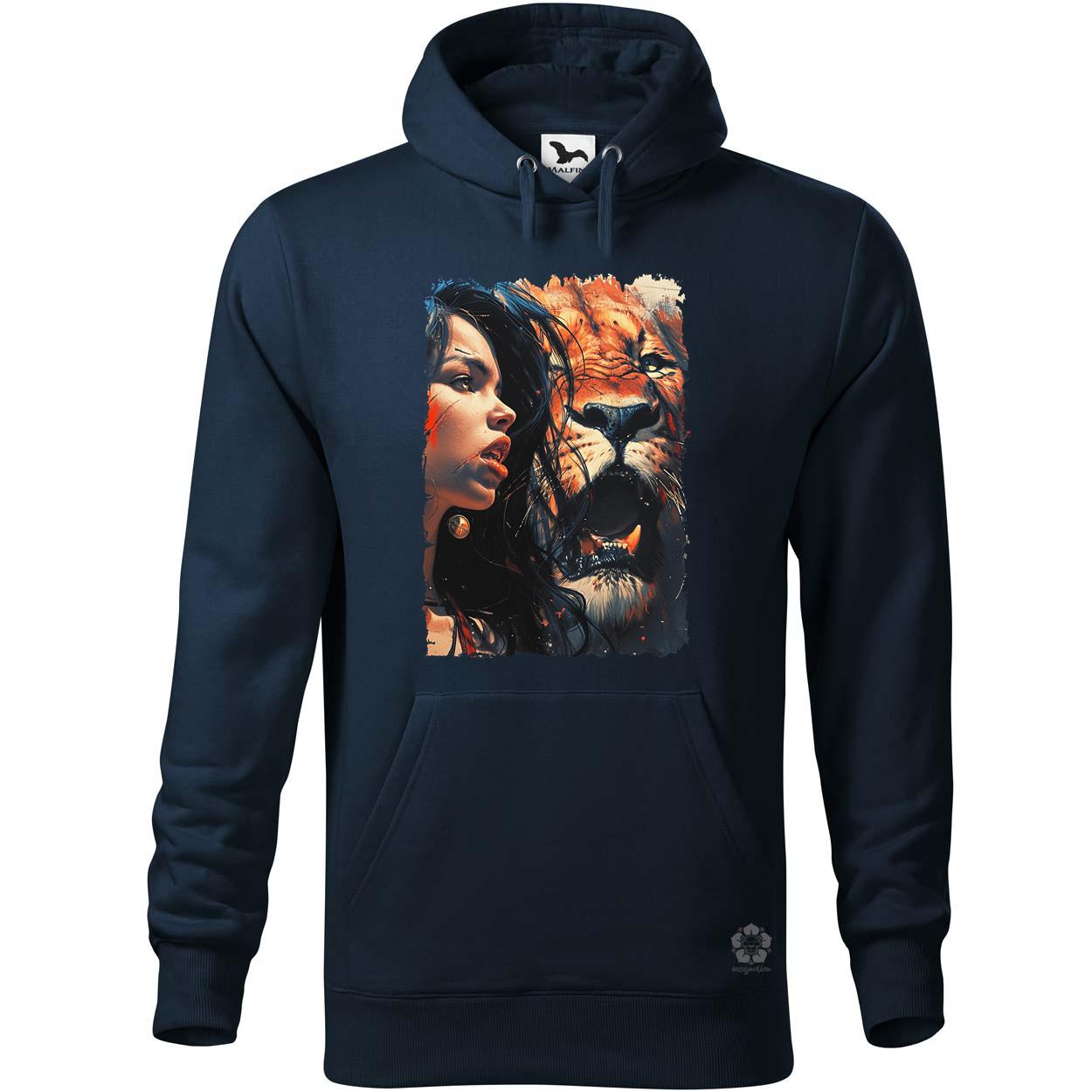 Nő és oroszlán v11 egyedi  pulóver 