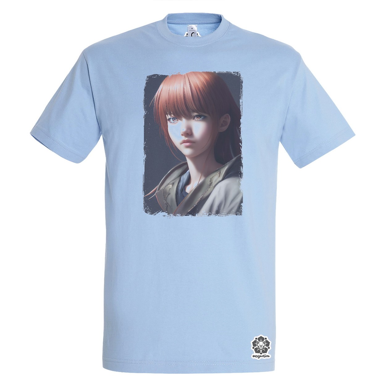 Barna hajú anime lány egyedi póló 