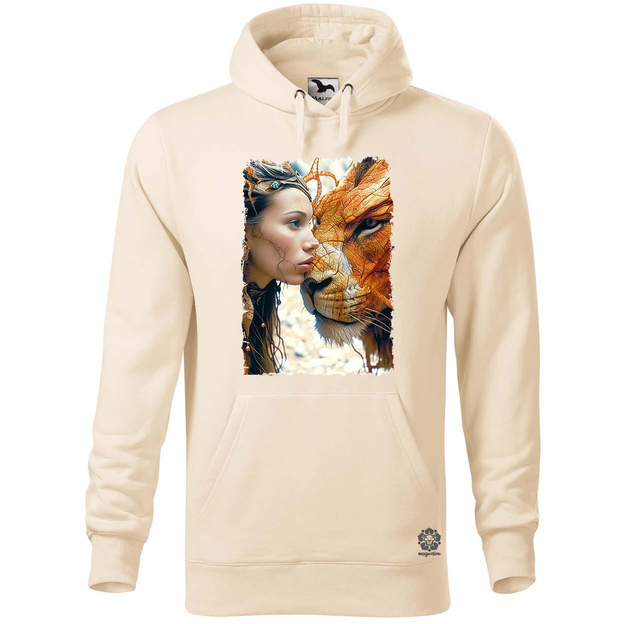 Nő és oroszlán v4 egyedi  pulóver 