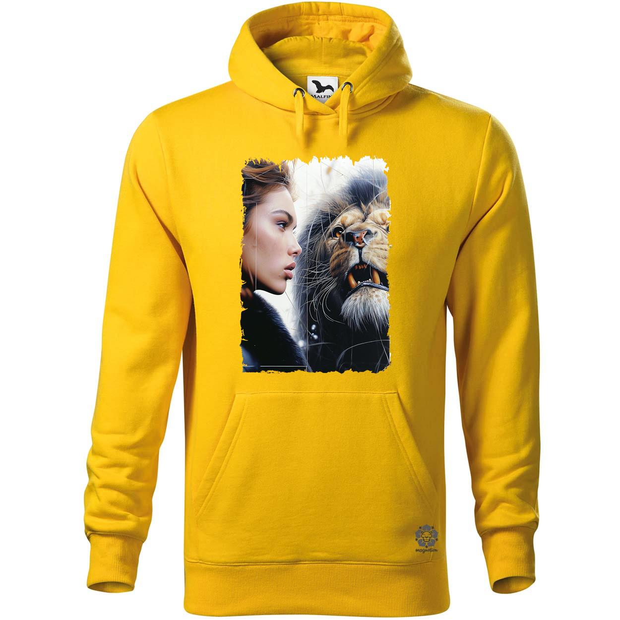 Nő és oroszlán v8 egyedi  pulóver 