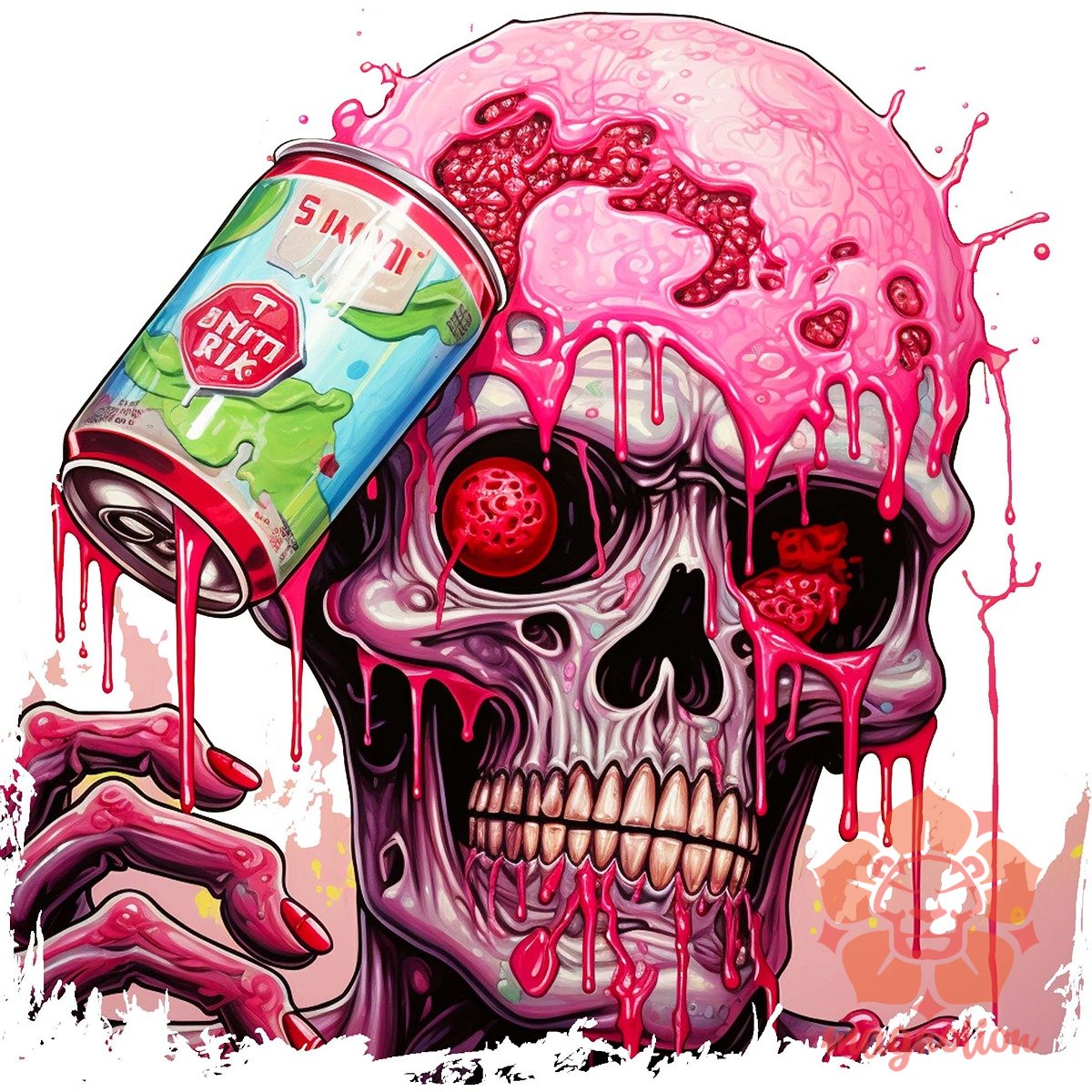 Pink zombi v1 egyedi  pulóver 