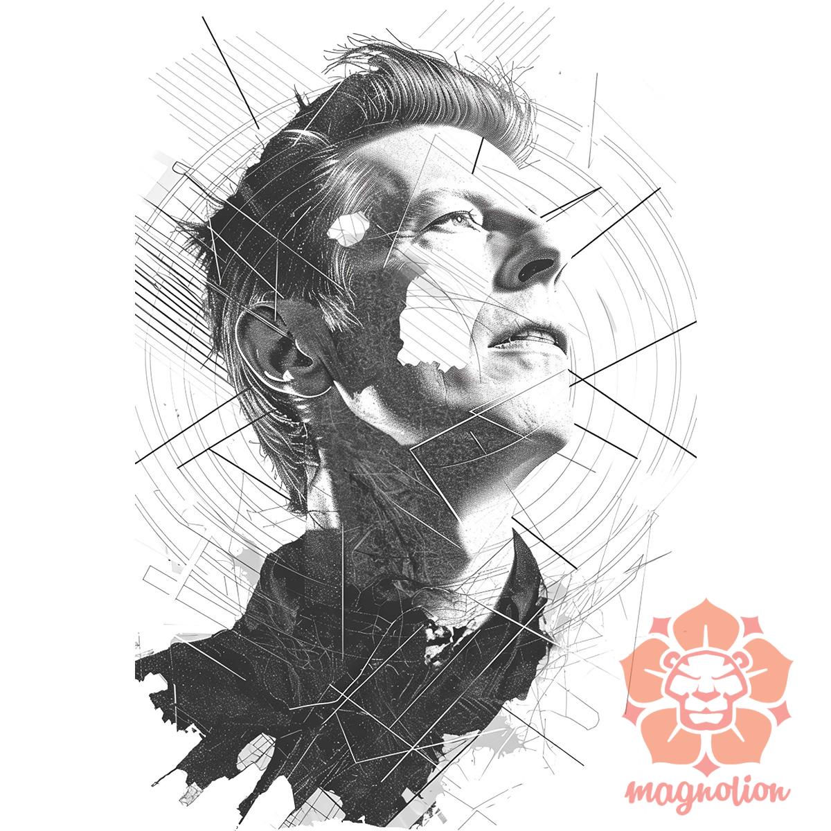 David Bowie rajz portré v1 egyedi póló 