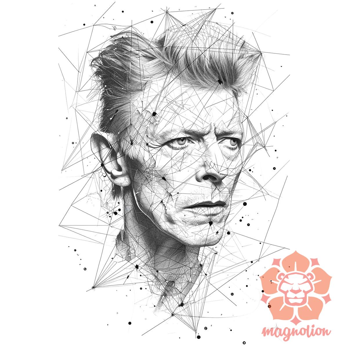 David Bowie rajz portré v3 egyedi póló 
