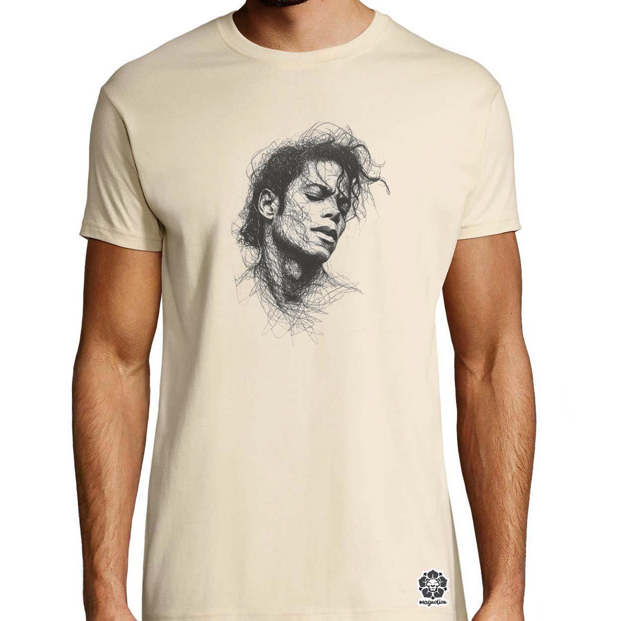 Michael Jackson rajz portré v1 egyedi póló 