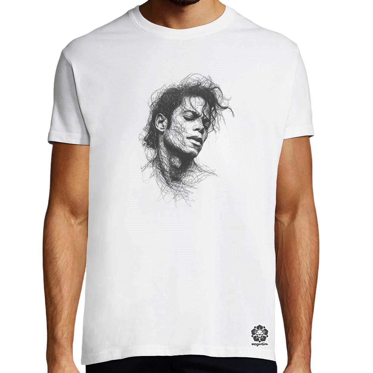 Michael Jackson rajz portré v1 egyedi póló 