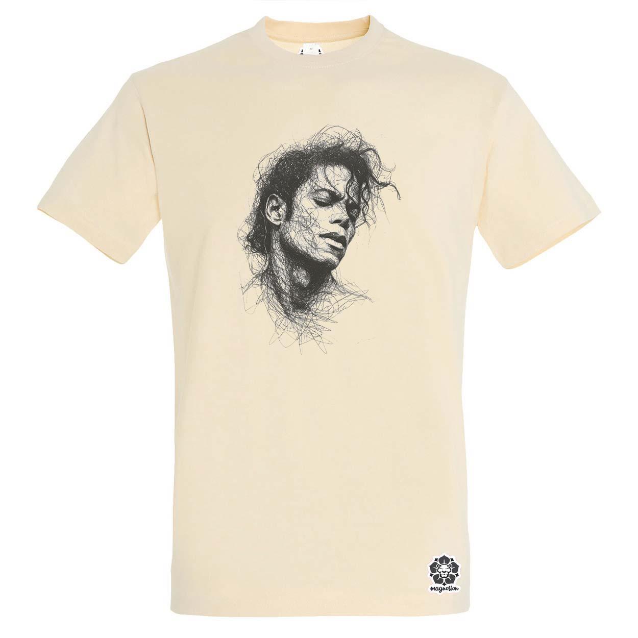 Michael Jackson rajz portré v1 egyedi póló 