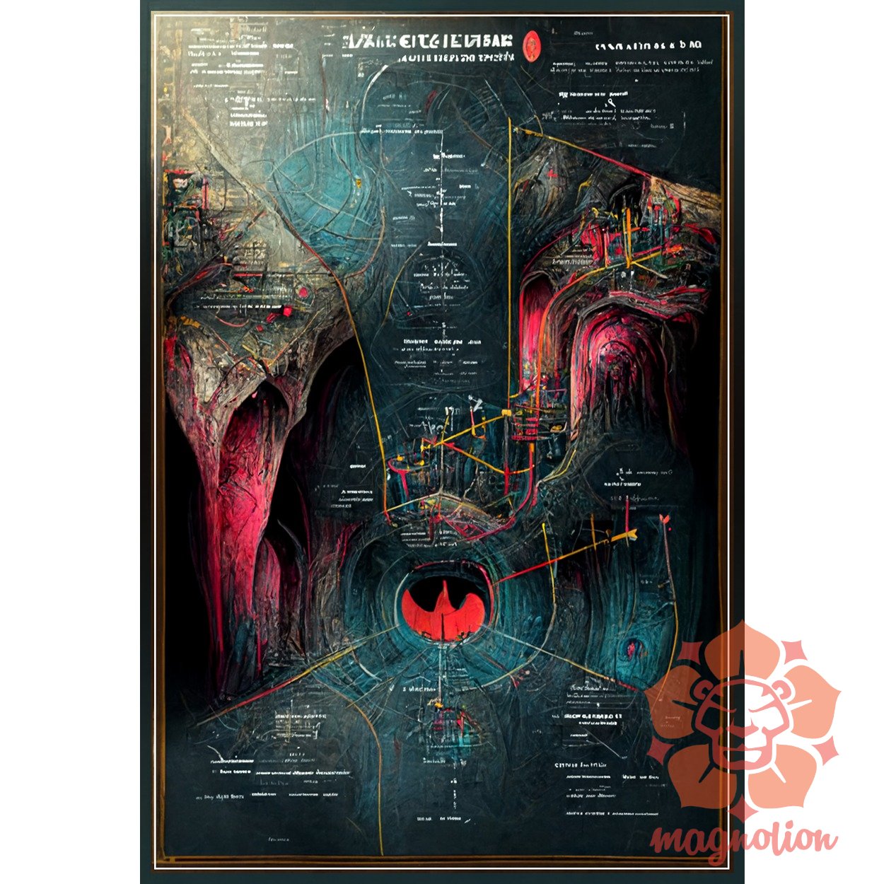 Belső térkép Batman barlang 4/3 egyedi póló 