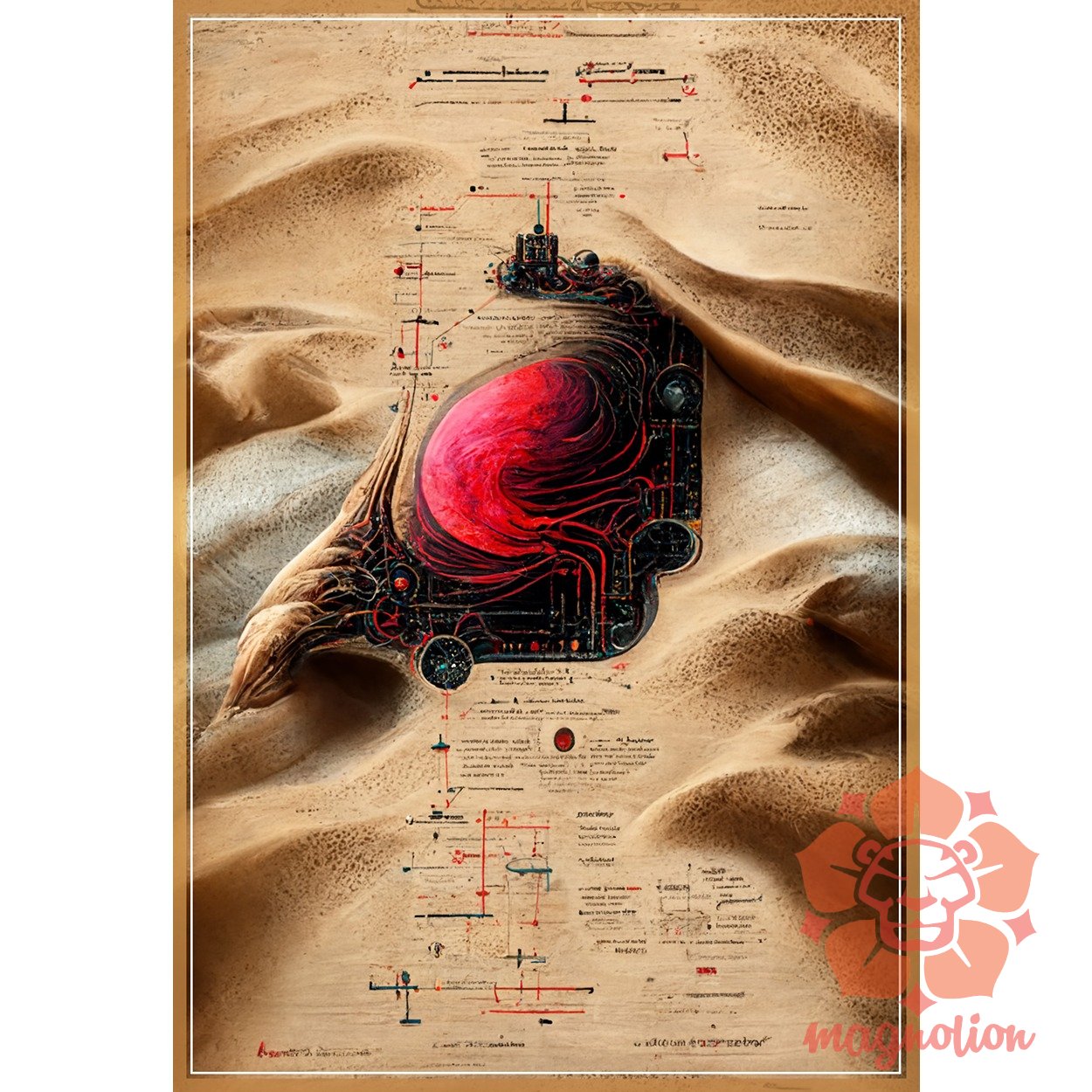 Belső térkép Dune 4/2 egyedi póló 