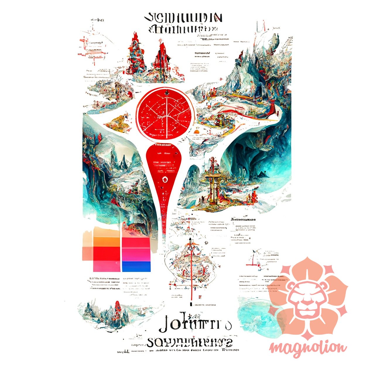 Belső térkép Jotunheim 4/2 egyedi póló 