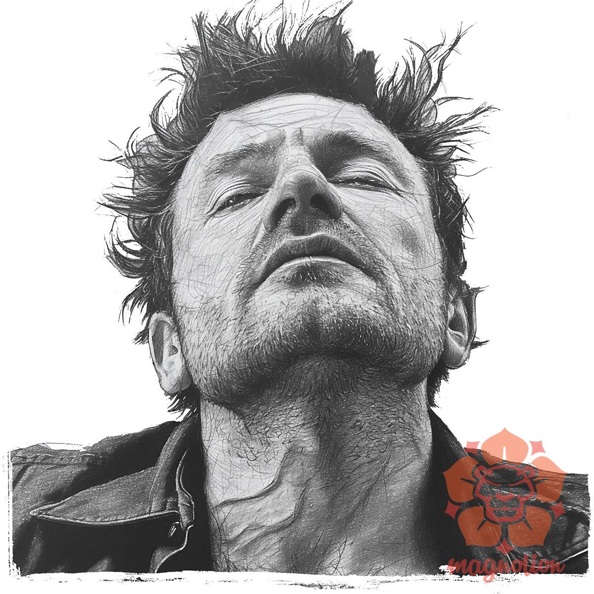 Bono rajz portré egyedi  pulóver 