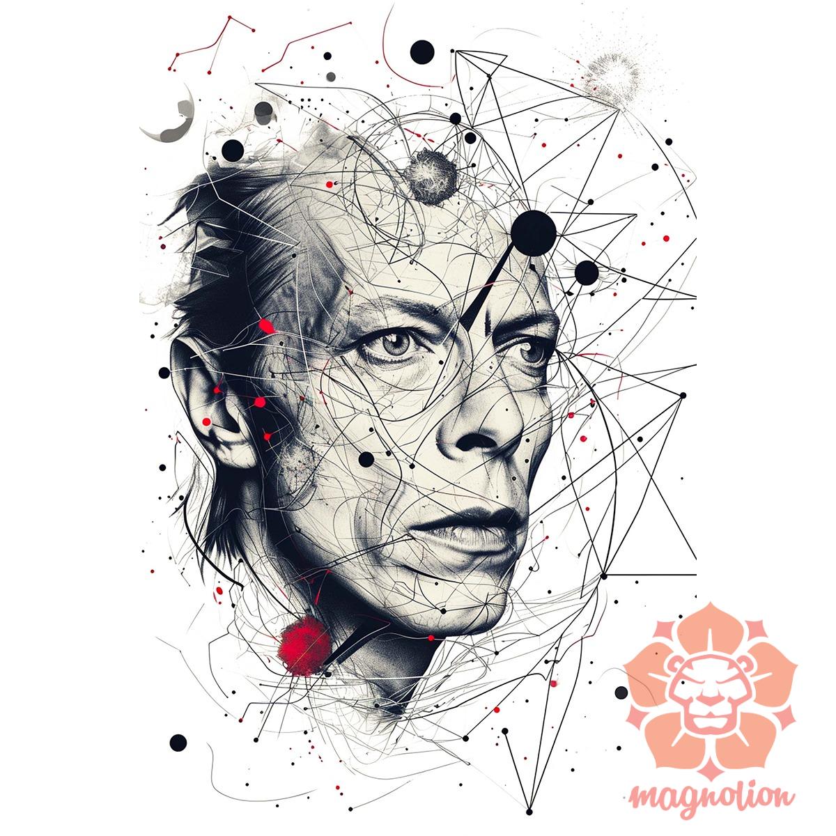 David Bowie rajz portré v2 egyedi  pulóver 