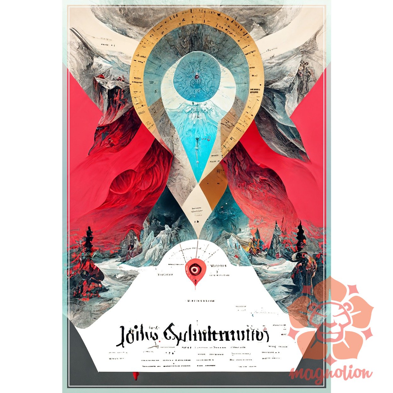 Belső térkép Jotunheim 4/4 egyedi póló 