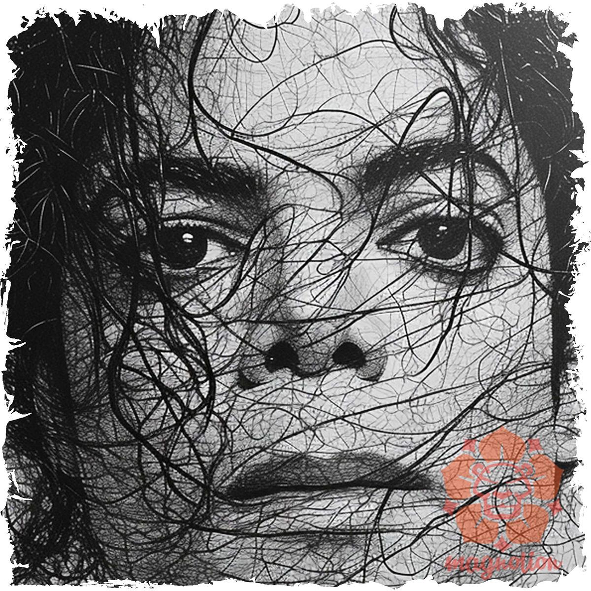 Michael Jackson rajz portré v4 egyedi  pulóver 