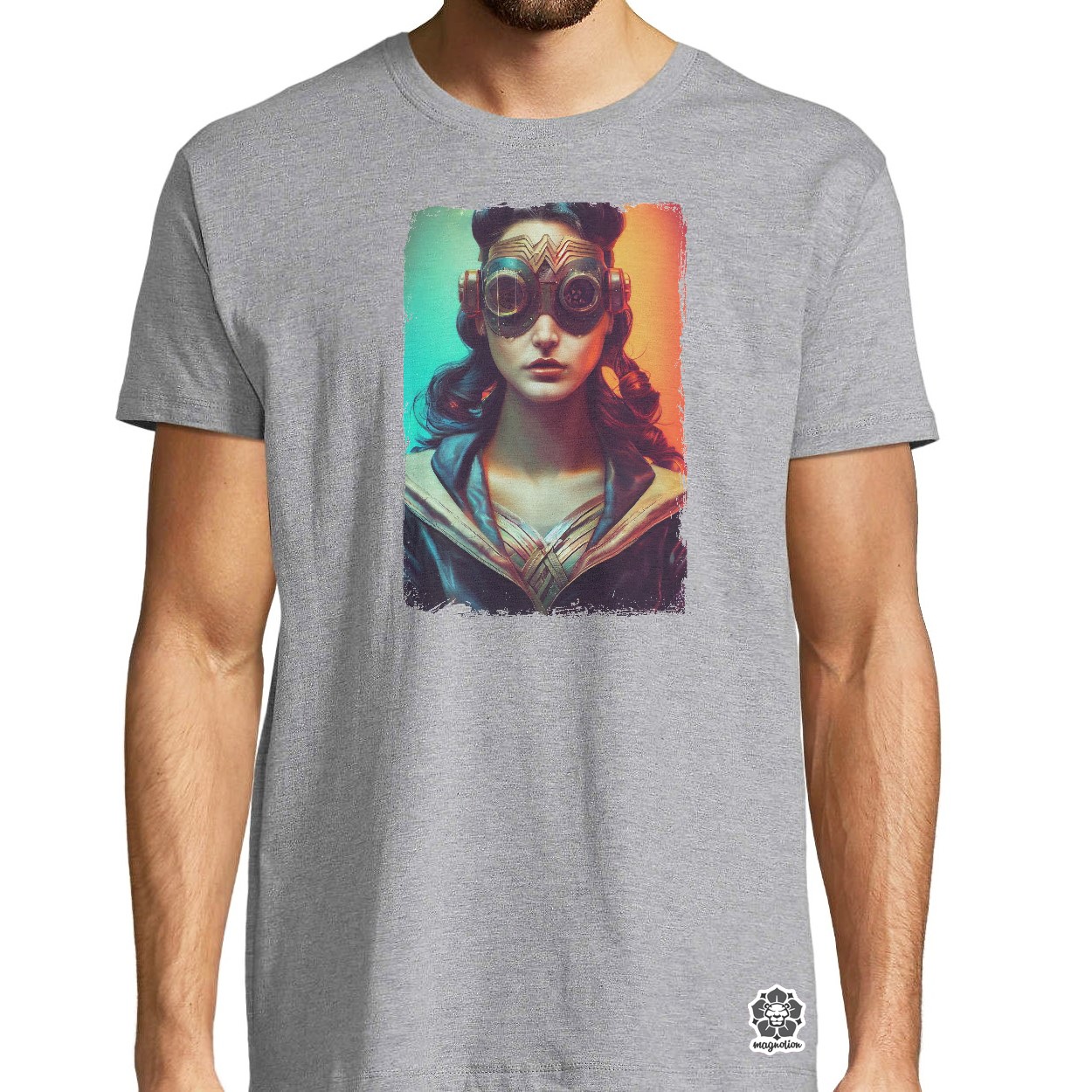 Steampunk Csodanő portré v1 egyedi póló 