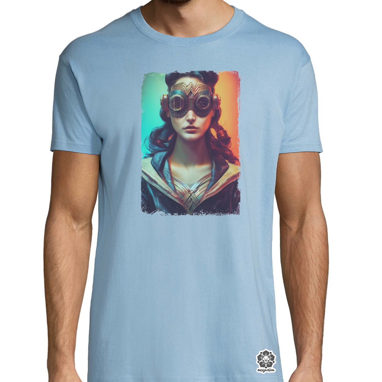Steampunk Csodanő portré v1 egyedi póló 