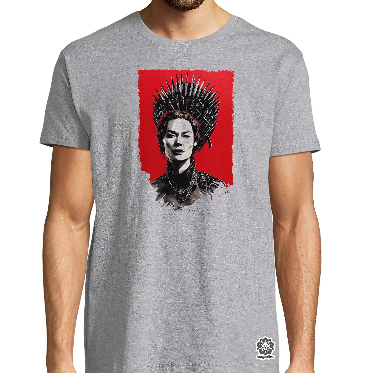 Fekete-piros Cersei Lannister rajz egyedi póló 