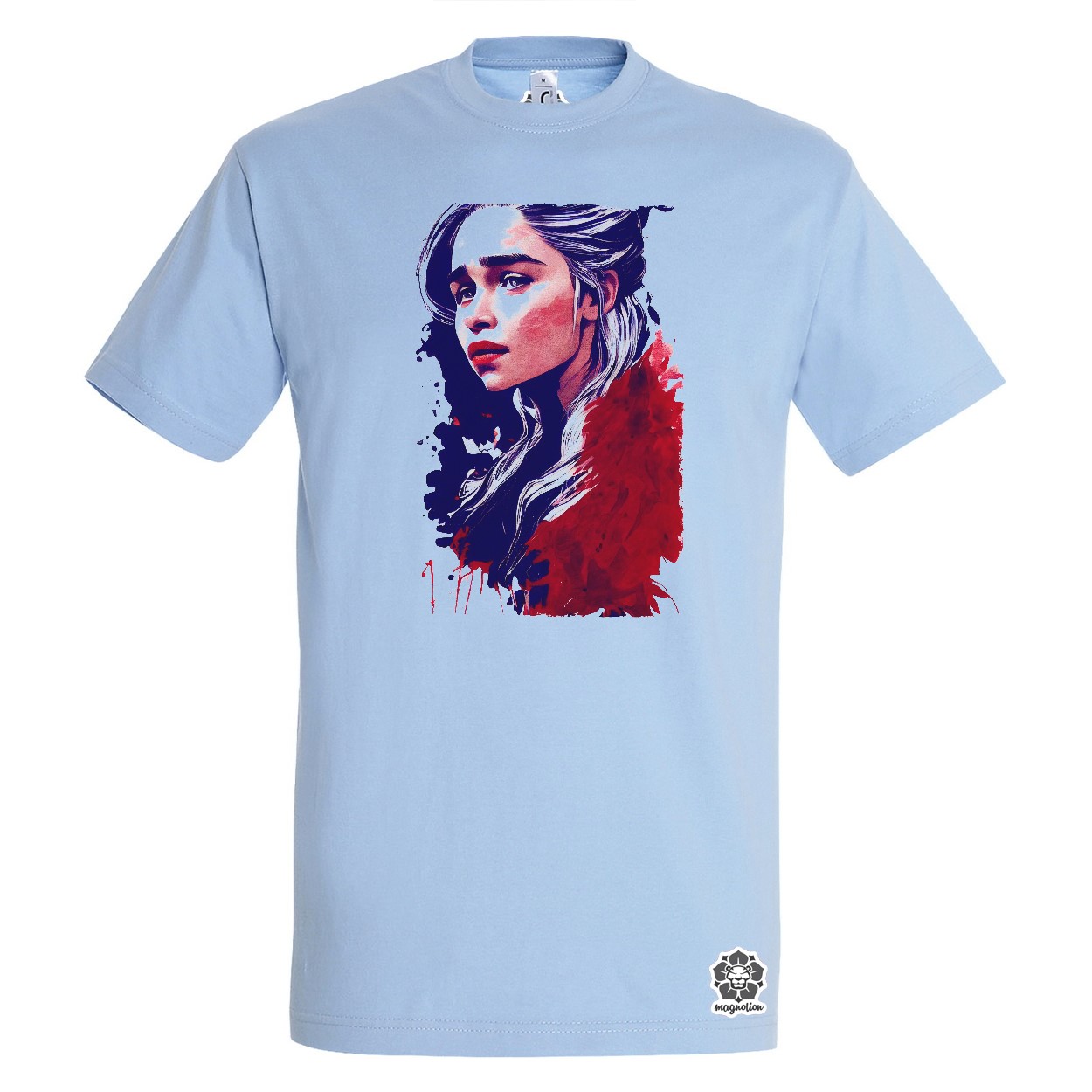 Fekete-piros Daenerys Targaryen rajz v1 egyedi póló 