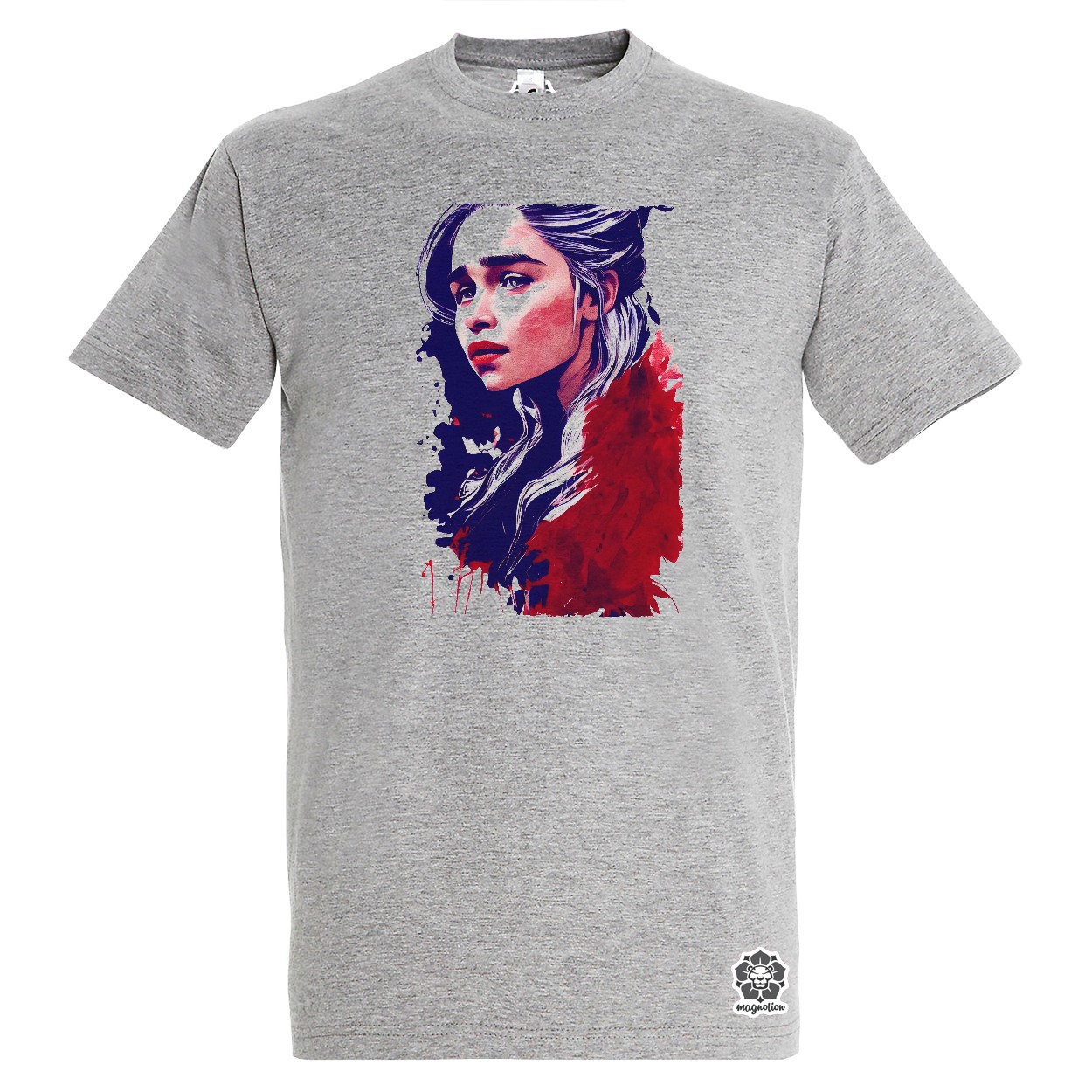 Fekete-piros Daenerys Targaryen rajz v1 egyedi póló 