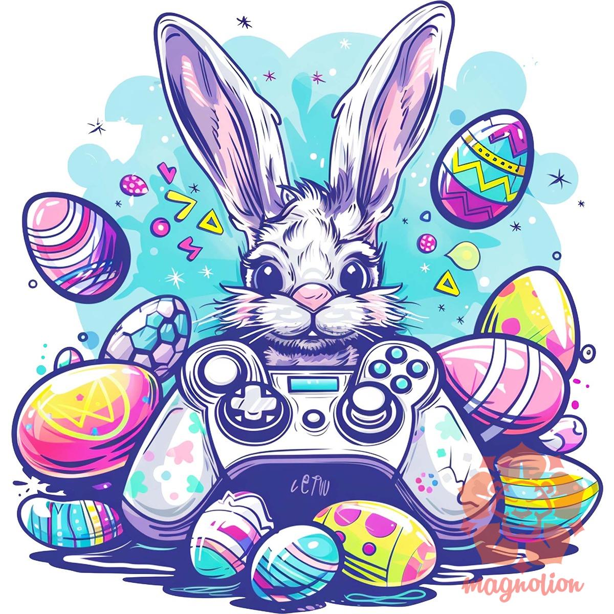 Gamer nyuszi v3 egyedi  pulóver 