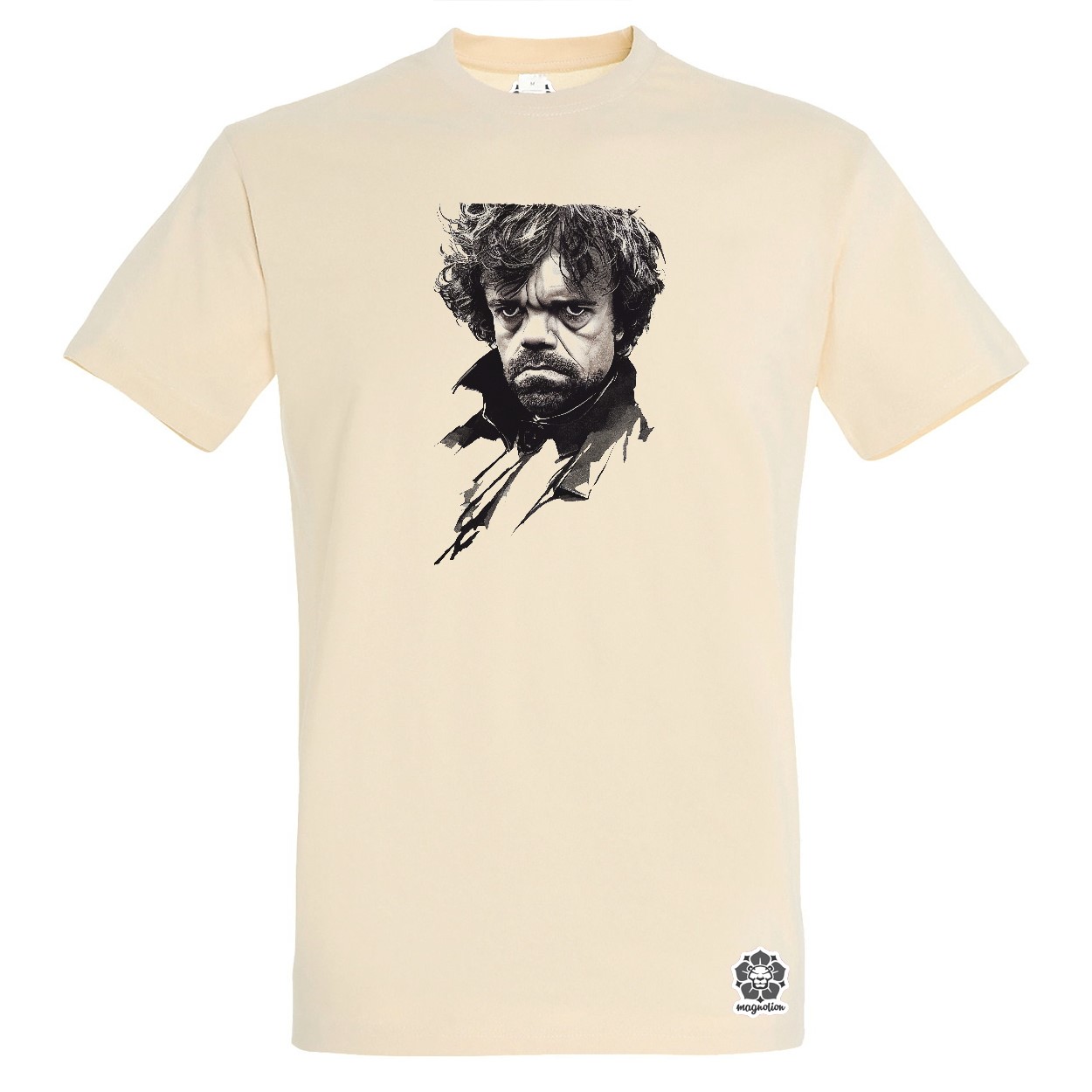 Fekete-piros Tyrion rajz v2 egyedi póló 