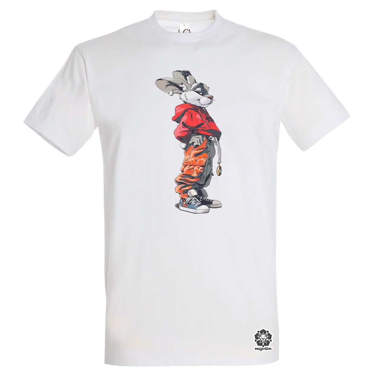 Hip Hop nyuszi v1 egyedi póló 