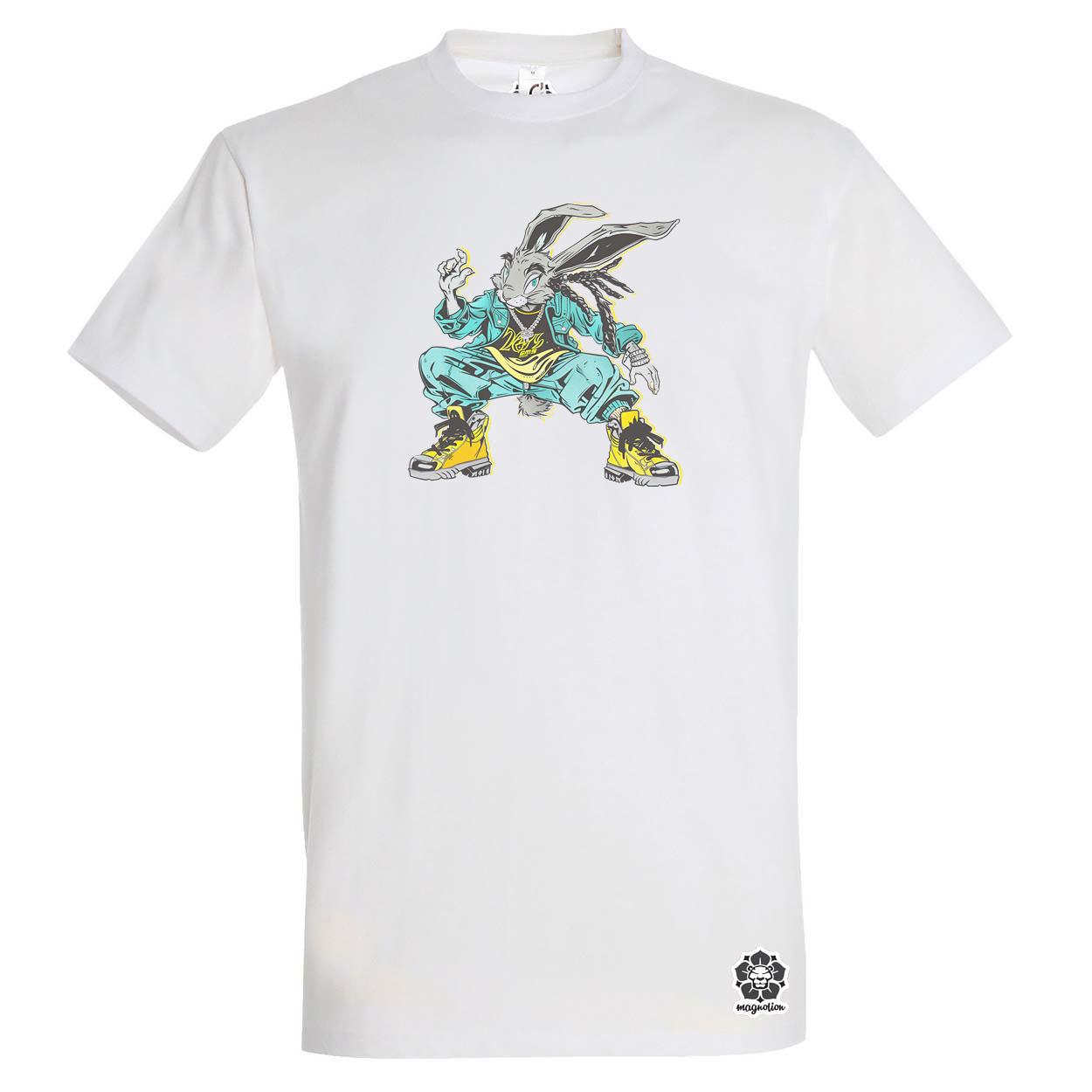 Hip Hop nyuszi v10 egyedi póló 