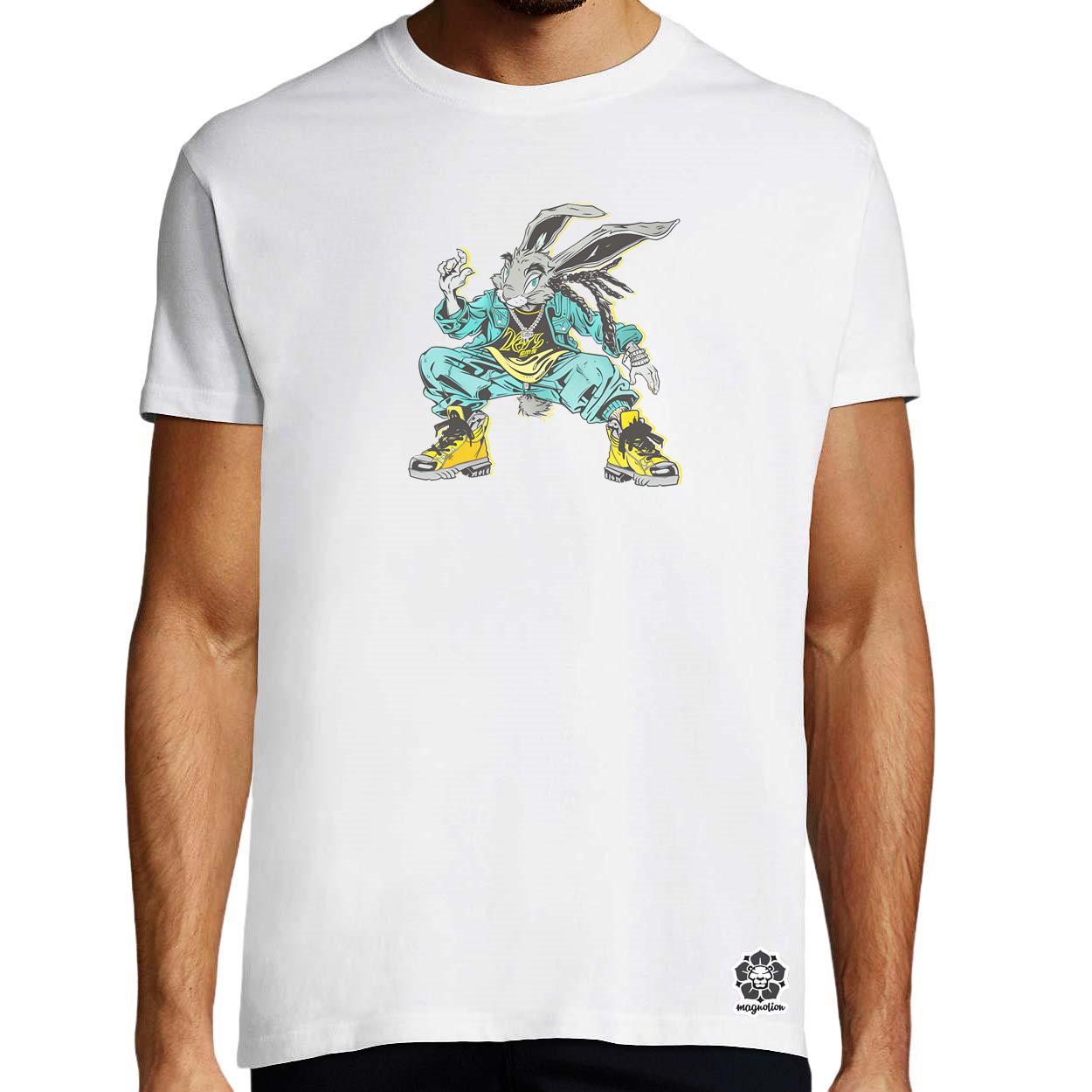 Hip Hop nyuszi v10 egyedi póló 